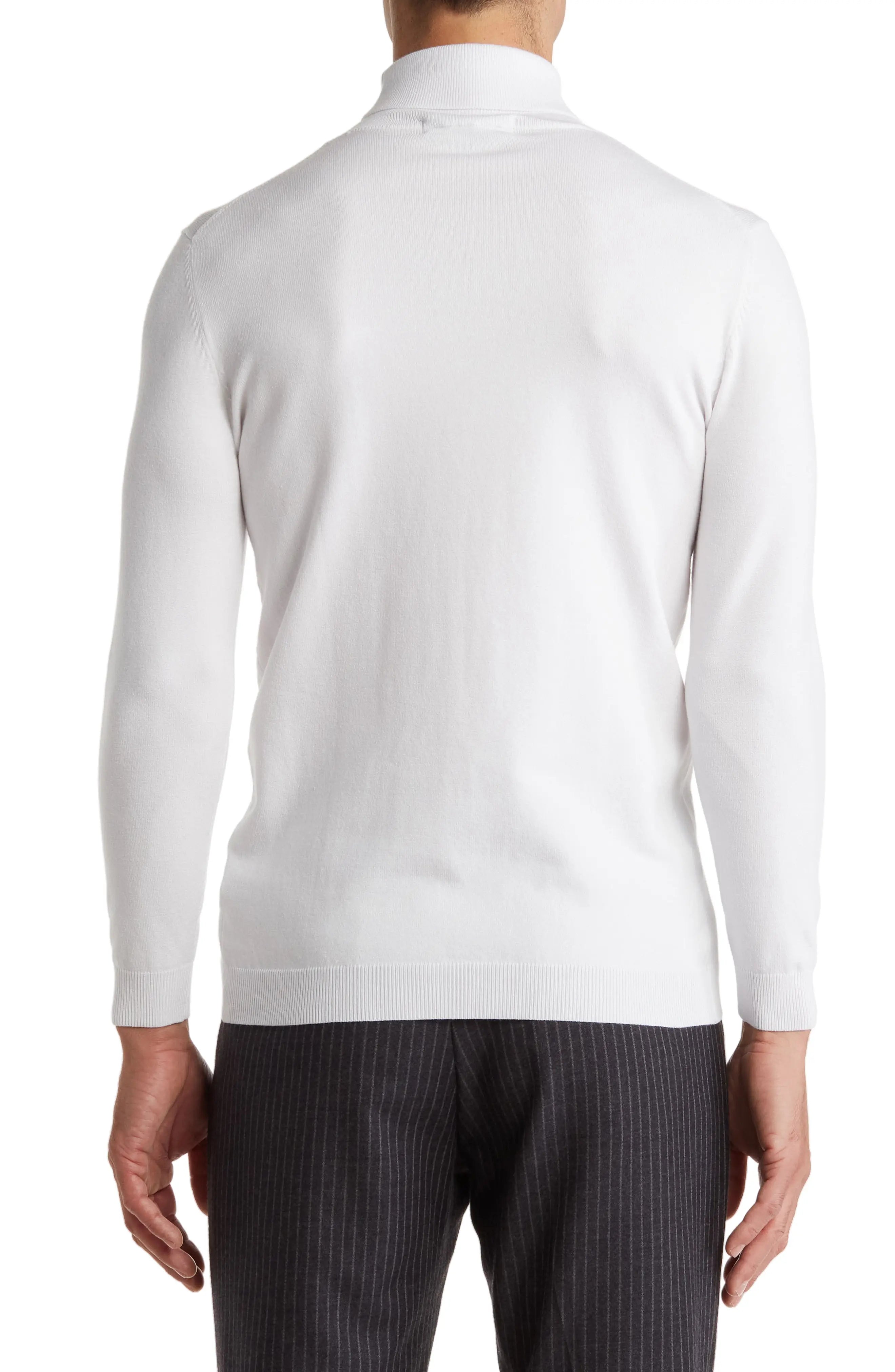 Performance Turtleneck Sweater White – Tom Baine