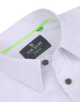 Men's Slim Fit Performance Long Sleeve White Solid Shirt