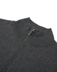 Cashmere Feel 1/4 Zip Sweater (Charcoal)