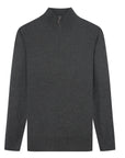 Cashmere Feel 1/4 Zip Sweater (Charcoal)