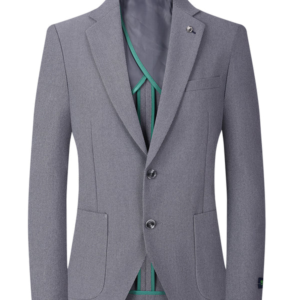 Men's Slim Fit Cotton Performance Stretch Knit Sport Coat Blue